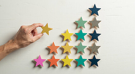 Sternevergabe zur Bewertung im Employer Branding